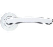 ZOO HARDWARE STANZA SANTIAGO CONTRACT RANGE LEVER ON ROUND ROSE POLISHED CHROME - ZPA020-CP (SOLD IN PAIRS)
