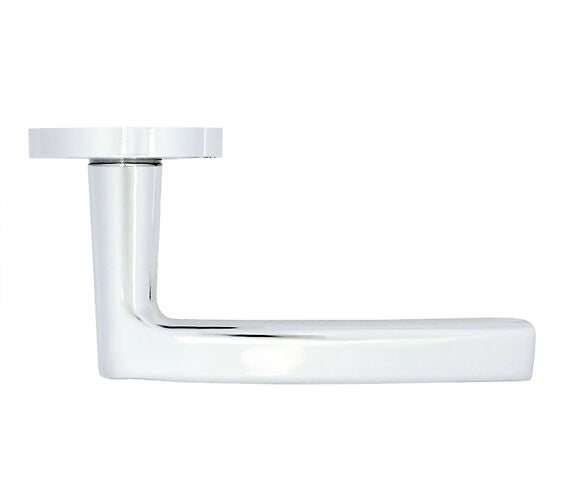 ZOO HARDWARE STANZA SANTIAGO CONTRACT RANGE LEVER ON ROUND ROSE POLISHED CHROME - ZPA020-CP (SOLD IN PAIRS)