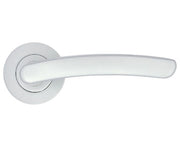 ZOO HARDWARE STANZA SANTIAGO CONTRACT RANGE LEVER ON ROUND ROSE SATIN CHROME - ZPA020-SC (SOLD IN PAIRS)