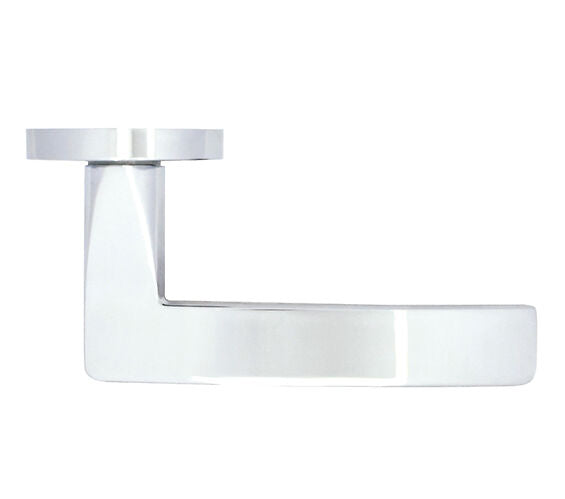 ZOO HARDWARE STANZA TOLEDO CONTRACT RANGE LEVER ON ROUND ROSE POLISHED CHROME – ZPA030-CP (SOLD IN PAIRS)