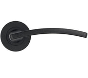 ZOO HARDWARE STANZA TOLEDO CONTRACT RANGE LEVER ON ROUND ROSE MATT BLACK - ZPA030-MB (SOLD IN PAIRS)