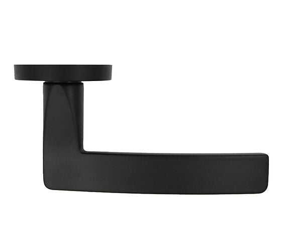 ZOO HARDWARE STANZA TOLEDO CONTRACT RANGE LEVER ON ROUND ROSE MATT BLACK – ZPA030-MB (SOLD IN PAIRS)