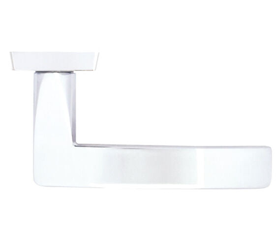 ZOO HARDWARE STANZA TOLEDO CONTRACT RANGE DOOR HANDLES ON BACKPLATE, POLISHED CHROME - (SOLD IN PAIRS)