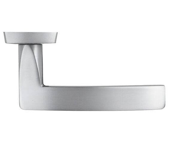 ZOO HARDWARE STANZA TOLEDO CONTRACT RANGE DOOR HANDLES ON BACKPLATE SATIN CHROME –  (SOLD IN PAIRS)