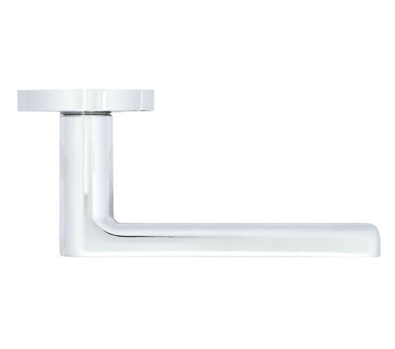 ZOO HARDWARE STANZA VALENCIA CONTRACT RANGE LEVER ON ROUND ROSE POLISHED CHROME - ZPA040-CP (SOLD IN PAIRS)