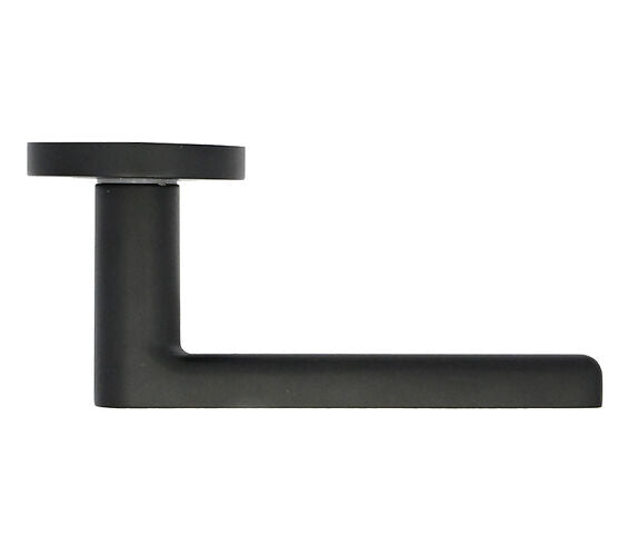ZOO HARDWARE STANZA VALENCIA CONTRACT RANGE LEVER ON ROUND ROSE MATT BLACK - ZPA040-MB (SOLD IN PAIRS)