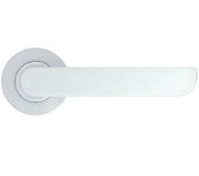 ZOO HARDWARE STANZA VALENCIA CONTRACT RANGE LEVER ON ROUND ROSE SATIN CHROME – ZPA040-SC (SOLD IN PAIRS)