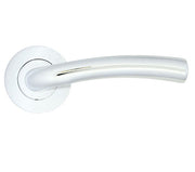 ZOO HARDWARE STANZA SEVILLE CONTRACT RANGE LEVER ON ROUND ROSE POLISHED CHROME - ZPA050-CP (SOLD IN PAIRS)