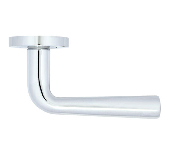 ZOO HARDWARE STANZA SEVILLE CONTRACT RANGE LEVER ON ROUND ROSE POLISHED CHROME - ZPA050-CP (SOLD IN PAIRS)