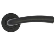 ZOO HARDWARE STANZA SEVILLE CONTRACT RANGE LEVER ON ROUND ROSE MATT BLACK - ZPA050-MB (SOLD IN PAIRS)