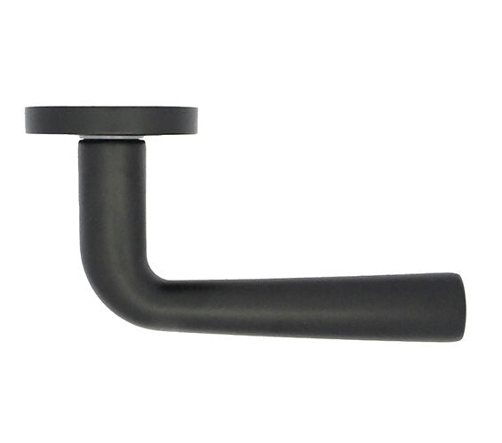 ZOO HARDWARE STANZA SEVILLE CONTRACT RANGE LEVER ON ROUND ROSE MATT BLACK - ZPA050-MB (SOLD IN PAIRS)