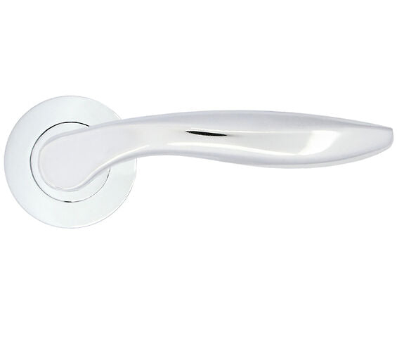 ZOO HARDWARE STANZA CADIZ CONTRACT RANGE LEVER ON ROUND ROSE POLISHED CHROME – ZPA060-CP (SOLD IN PAIRS)