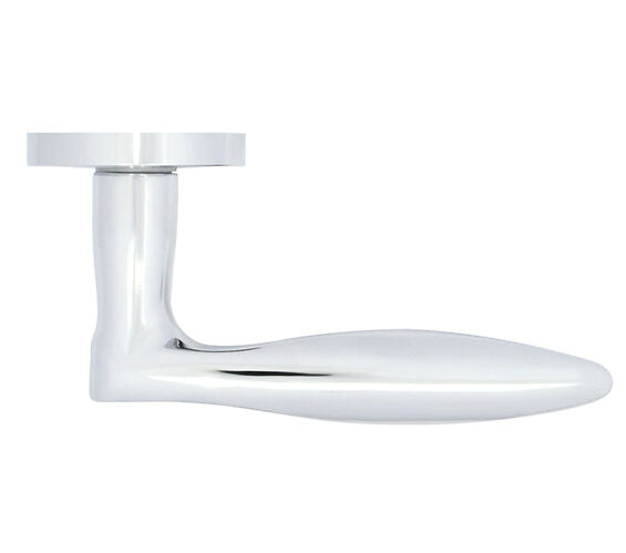 ZOO HARDWARE STANZA CADIZ CONTRACT RANGE LEVER ON ROUND ROSE POLISHED CHROME – ZPA060-CP (SOLD IN PAIRS)