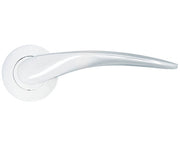 ZOO HARDWARE STANZA MERIDA CONTRACT RANGE LEVER ON ROUND ROSE POLISHED CHROME - ZPA070-CP (SOLD IN PAIRS)