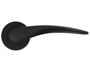 ZOO HARDWARE STANZA MERIDA CONTRACT RANGE LEVER ON ROUND ROSE MATT BLACK - ZPA070-MB (SOLD IN PAIRS)