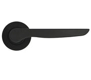 ZOO HARDWARE STANZA VIGO CONTRACT RANGE LEVER ON ROUND ROSE MATT BLACK - ZPA080-MB (SOLD IN PAIRS)
