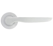 ZOO HARDWARE STANZA VIGO CONTRACT RANGE LEVER ON ROUND ROSE SATIN CHROME – ZPA080-SC (SOLD IN PAIRS)