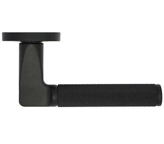 ZOO HARDWARE STANZA BILBAO CONTRACT RANGE LEVER ON ROUND ROSE MATT BLACK – ZPA090-MB (SOLD IN PAIRS)