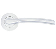 ZOO HARDWARE STANZA ANDORRA CONTRACT RANGE LEVER ON ROUND ROSE POLISHED CHROME - ZPA100-CP (SOLD IN PAIRS)