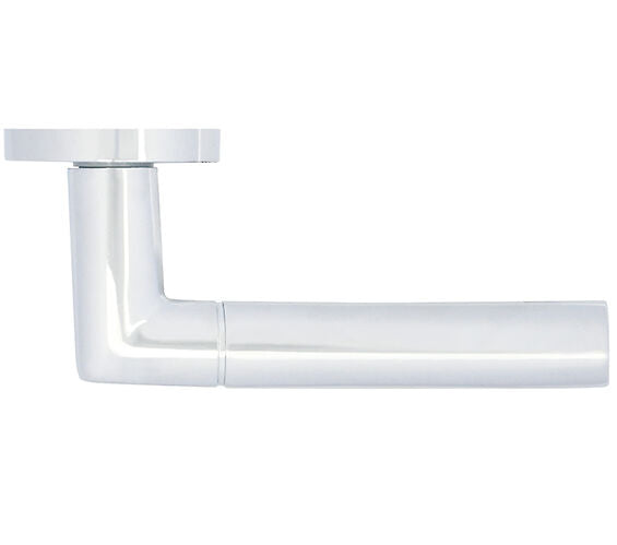 ZOO HARDWARE STANZA ANDORRA CONTRACT RANGE LEVER ON ROUND ROSE POLISHED CHROME - ZPA100-CP (SOLD IN PAIRS)