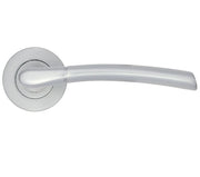 ZOO HARDWARE STANZA ANDORRA CONTRACT RANGE LEVER ON ROUND ROSE SATIN CHROME – ZPA100-SC (SOLD IN PAIRS)