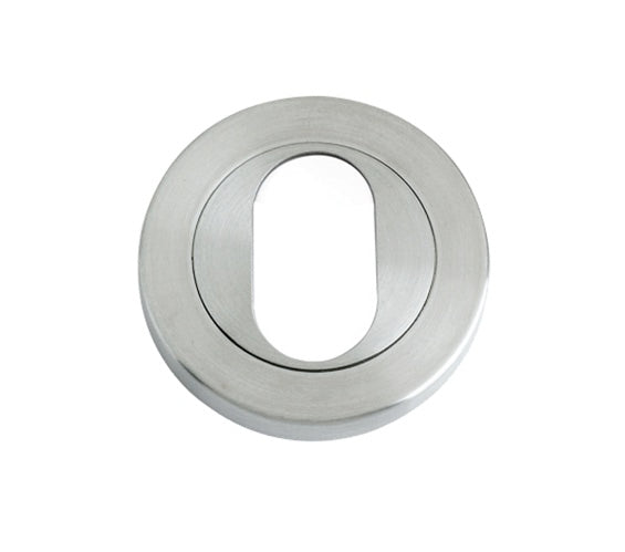 Zoo Hardware ZPS Oval Profile Escutcheon, Satin Stainless Steel - ZPS003SS