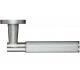 ZOO HARDWARE ZPS ATHENA KNURLED LEVER ON ROUND ROSE  SATIN STAINLESS STEEL - ZPS120SS (SOLD IN PAIRS)