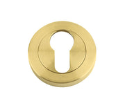 ZOO HARDWARE STANZA EURO PROFILE ESCUTCHEON FAVO SATIN BRASS - ZPZ001-FSB (SOLD IN SINGLES)