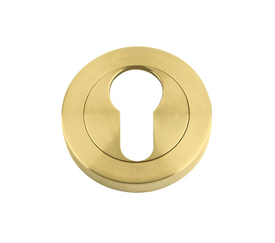 ZOO HARDWARE STANZA EURO PROFILE ESCUTCHEON FAVO SATIN BRASS - ZPZ001-FSB (SOLD IN SINGLES)