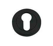 ZOO HARDWARE STANZA EURO PROFILE ESCUTCHEON OSCURO MATT BLACK - ZPZ001-OMB (SOLD IN SINGLES)