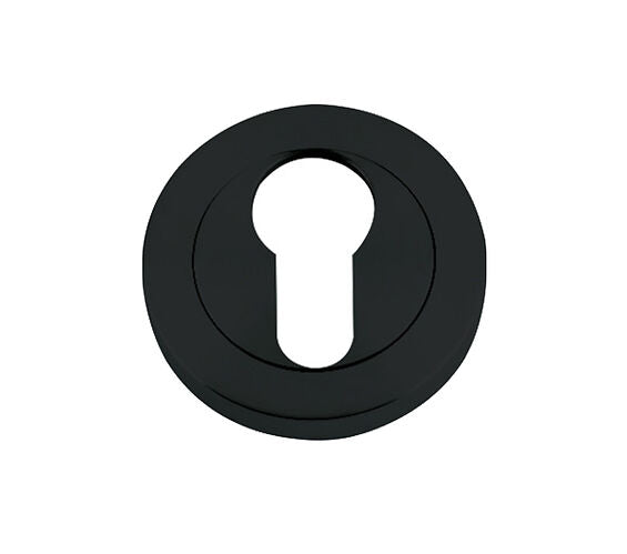 ZOO HARDWARE STANZA EURO PROFILE ESCUTCHEON OSCURO MATT BLACK - ZPZ001-OMB (SOLD IN SINGLES)
