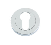 ZOO HARDWARE STANZA EURO PROFILE ESCUTCHEON POLISHED CHROME - ZPZ001CP (SOLD IN SINGLES)