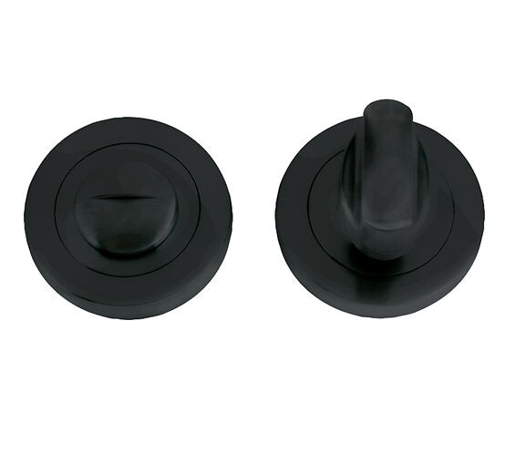 ZOO HARDWARE STANZA BATHROOM TURN & RELEASE, OSCURO MATT BLACK - ZPZ004-OMB