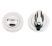 ZOO HARDWARE STANZA BATHROOM TURN & RELEASE, POLISHED NICKEL - ZPZ004PN