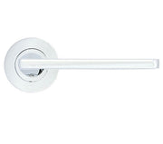 ZOO HARDWARE STANZA LEON CONTRACT RANGE LEVER ON ROUND ROSE POLISHED CHROME - ZPA010-CP (SOLD IN PAIRS)