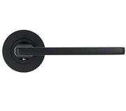 ZOO HARDWARE STANZA LEON CONTRACT RANGE LEVER ON ROUND ROSE MATT BLACK – ZPA010-MB (SOLD IN PAIRS)
