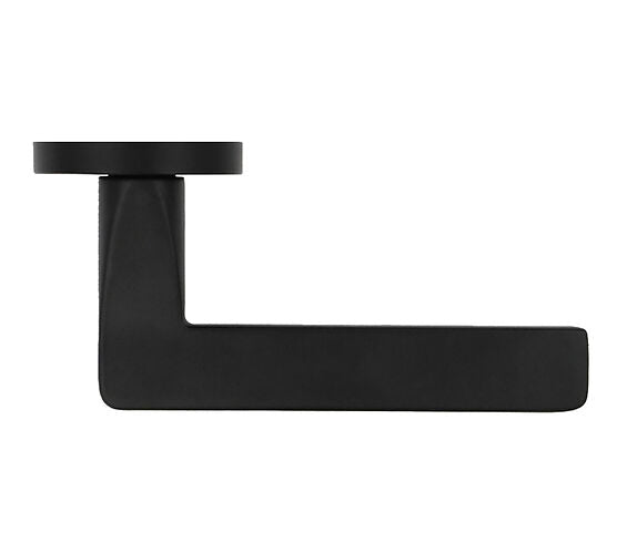 ZOO HARDWARE STANZA LEON CONTRACT RANGE LEVER ON ROUND ROSE MATT BLACK – ZPA010-MB (SOLD IN PAIRS)