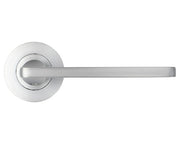 ZOO HARDWARE STANZA LEON CONTRACT RANGE LEVER ON ROUND ROSE SATIN CHROME - ZPA010-SC (SOLD IN PAIRS)