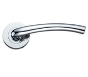 ZOO HARDWARE STANZA ASSISI LEVER ON ROUND ROSE  POLISHED CHROME - ZPZ010CP (SOLD IN PAIRS)