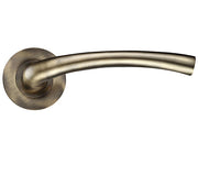 ZOO HARDWARE STANZA ASSISI LEVER ON ROUND ROSE  FLORENTINE BRONZE - ZPZ010FB (SOLD IN PAIRS)