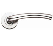 ZOO HARDWARE STANZA ASSISI LEVER ON ROUND ROSE  POLISHED NICKEL - ZPZ010PN (SOLD IN PAIRS)