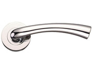 ZOO HARDWARE STANZA FLORENCE LEVER ON ROUND ROSE  POLISHED NICKEL - ZPZ020PN (SOLD IN PAIRS)