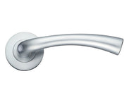 ZOO HARDWARE STANZA FLORENCE LEVER ON ROUND ROSE  SATIN CHROME - ZPZ020SC (SOLD IN PAIRS)