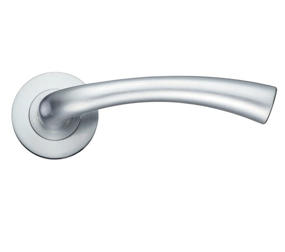ZOO HARDWARE STANZA FLORENCE LEVER ON ROUND ROSE  SATIN CHROME - ZPZ020SC (SOLD IN PAIRS)