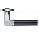 ZOO HARDWARE STANZA MILAN LEVER ON ROUND ROSE  DUAL FINISH POLISHED CHROME & MATT BLACK - ZPZ030CPMB (SOLD IN PAIRS)