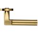 ZOO HARDWARE STANZA MILAN LEVER ON ROUND ROSE FAVO SATIN BRASS - ZPZ030‑FSB (SOLD IN PAIRS)