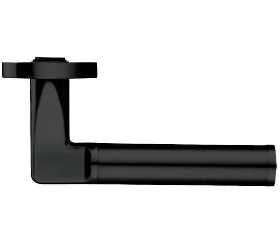 ZOO HARDWARE STANZA MILAN LEVER ON ROUND ROSE OSCURO MATT BLACK - ZPZ030‑OMB (SOLD IN PAIRS)