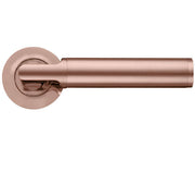 ZOO HARDWARE STANZA MILAN LEVER ON ROUND ROSE TUSCAN ROSE GOLD - ZPZ030‑TRG (SOLD IN PAIRS)