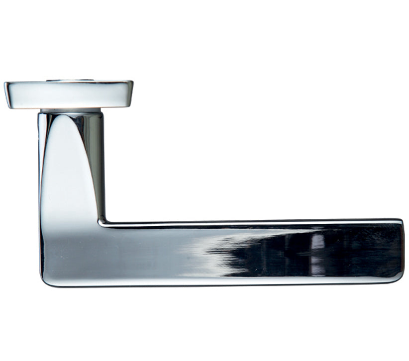 ZOO HARDWARE STANZA TOLEDO CONTRACT DOOR HANDLES ON BACKPLATE POLISHED CHROME - (SOLD IN PAIRS)