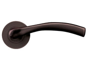 ZOO HARDWARE STANZA SIENA LEVER ON ROUND ROSE ETNA BRONZE - ZPZ050‑ETB (SOLD IN PAIRS)